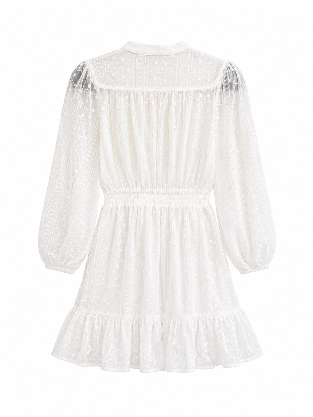 Baltic Born White Embroidered Mini Dress Boho Cottagecore Size S - Picture 3 of 6